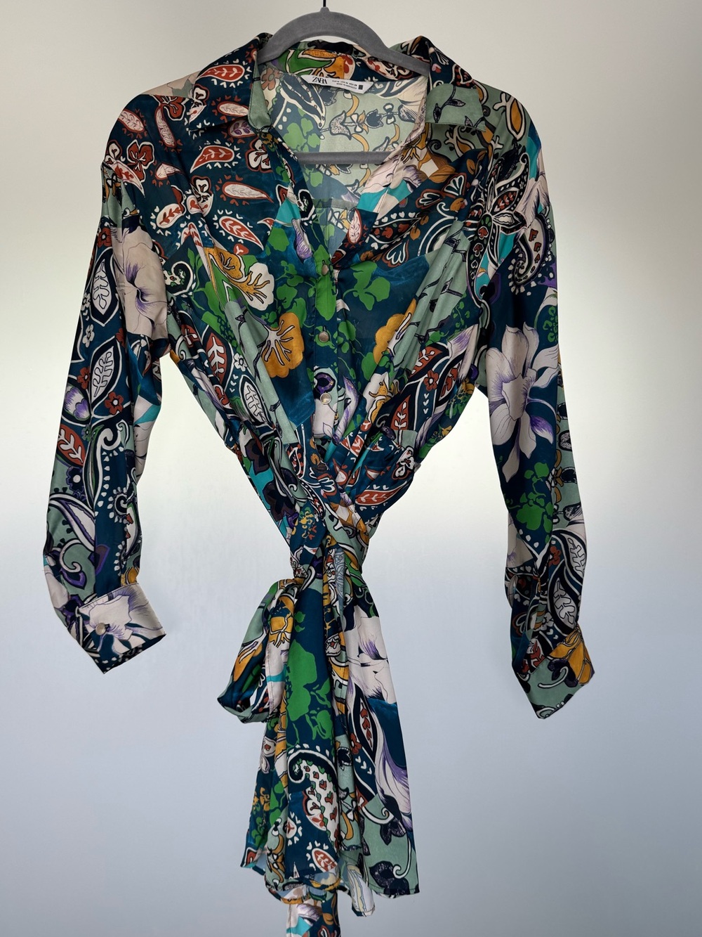 Boho Zara wrap mini-dress - M